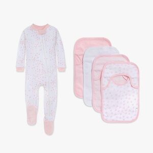 Burt's Bees Pink and White Kids Pajamas